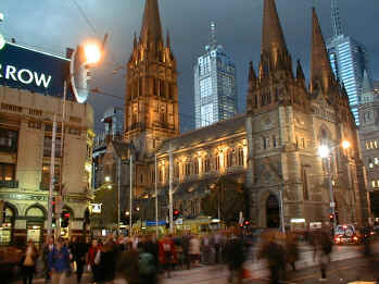St Paul's Cathedral, opposite Flinders Street station