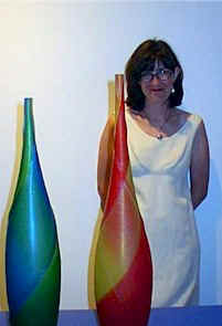 Kathy Elliot with her pieces
